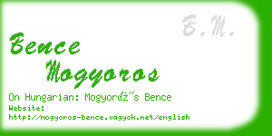 bence mogyoros business card